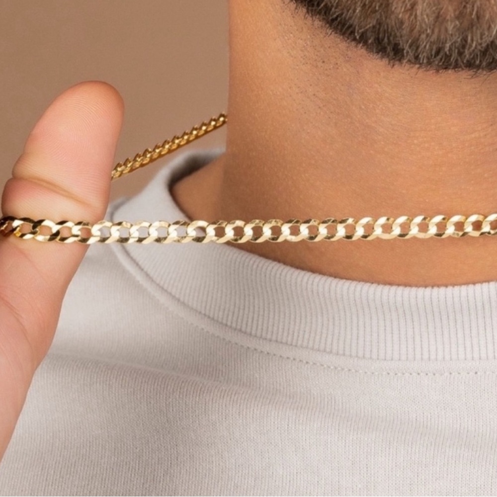 New 18k Gold Unisex Cuban Link Classic Minimalist Chain Handcrafted Necklace - Picture 5 of 16